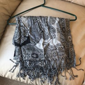 Black and silver shimmery scarf